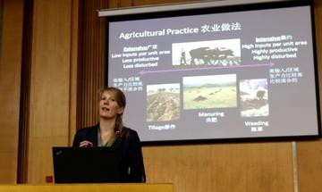 Amy Styring presenting the latest AGRICURB research findings