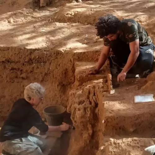 Digging in the cave