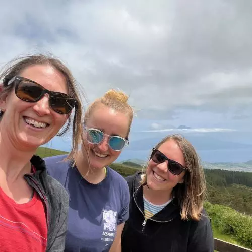 Vicki, Emma and Danielle pose for the camera