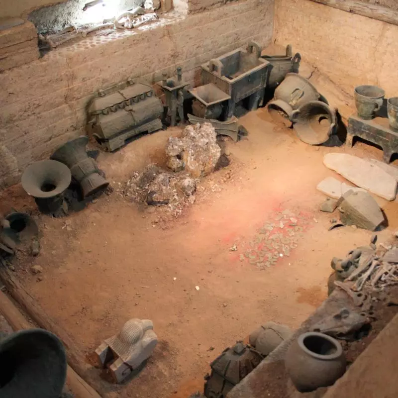 Photo from above of fuhaos tomb