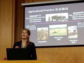 Amy Styring presenting the latest AGRICURB research findings