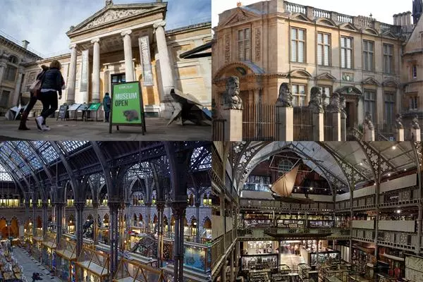 Four photos of local museums and libraries in Oxford